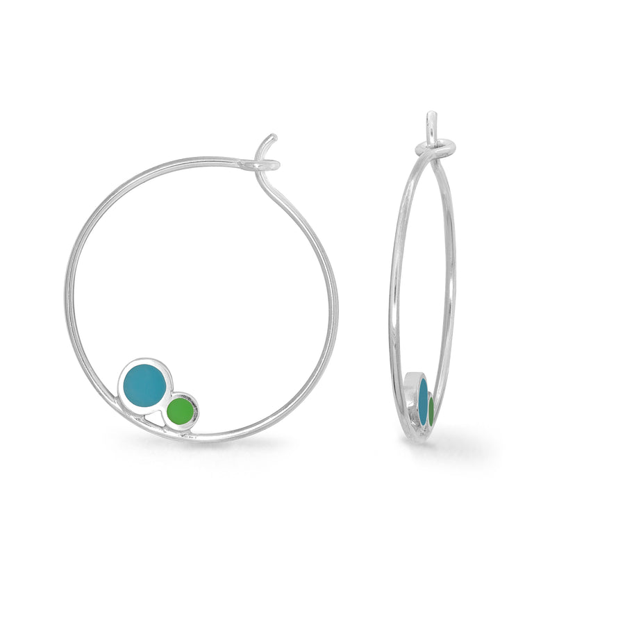 Loytee Hoops Earrings SE34297DGR-GR