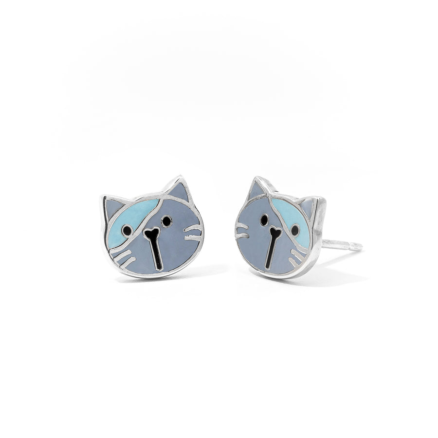 Loytee Studs Earrings SE31445GRE-BL-BK