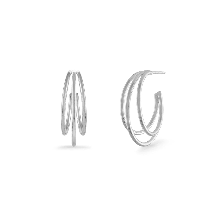 Loytee Studs Hoop Earrings SE32659BM